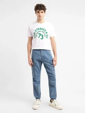 Men's Regular Fit Mid Indigo Joggers