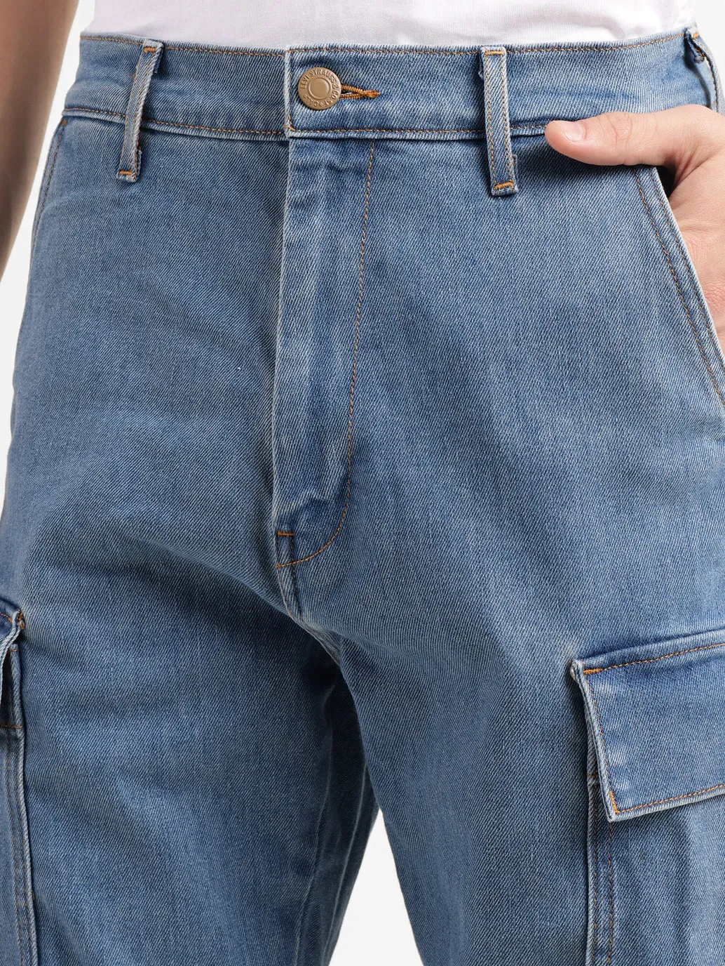 Men's Regular Fit Mid Indigo Joggers
