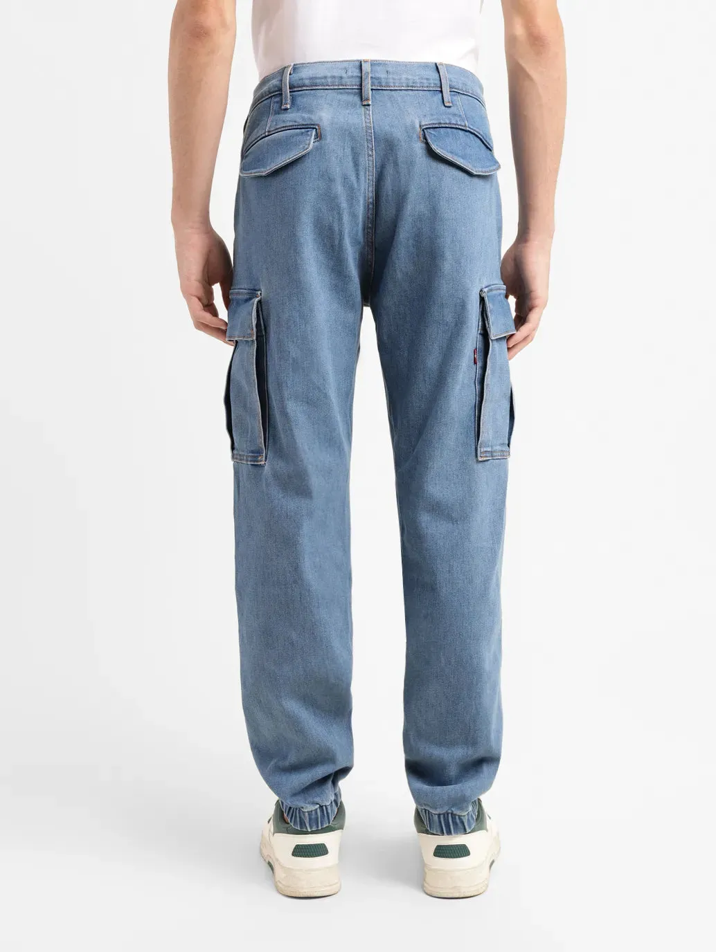 Men's Regular Fit Mid Indigo Joggers