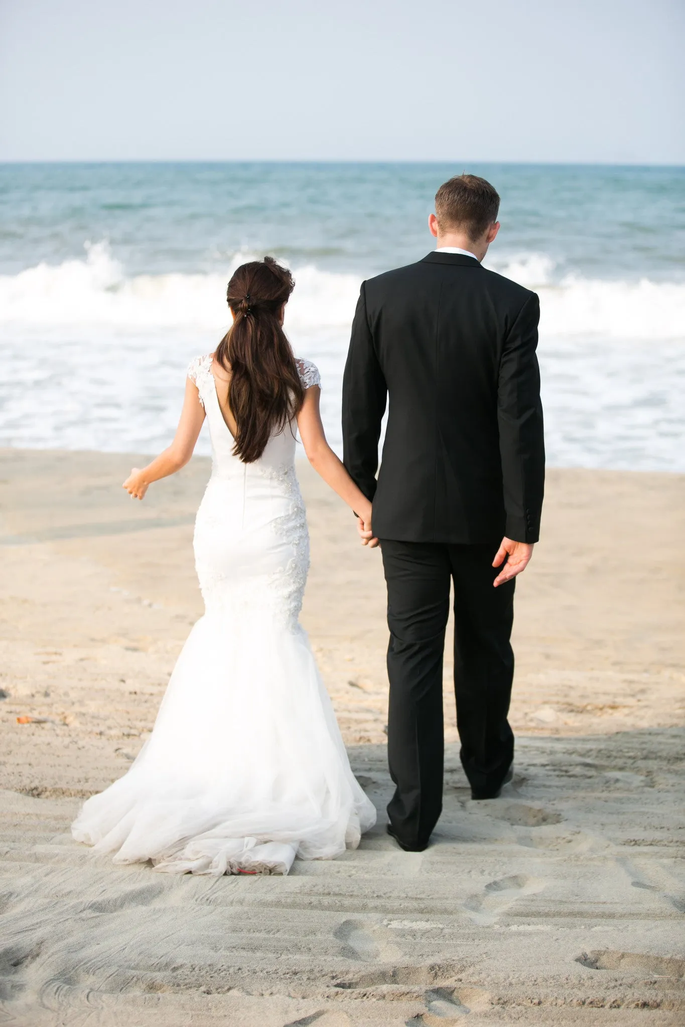 Mermaid Wedding Dress With V-Deep Neckline (#PB157)