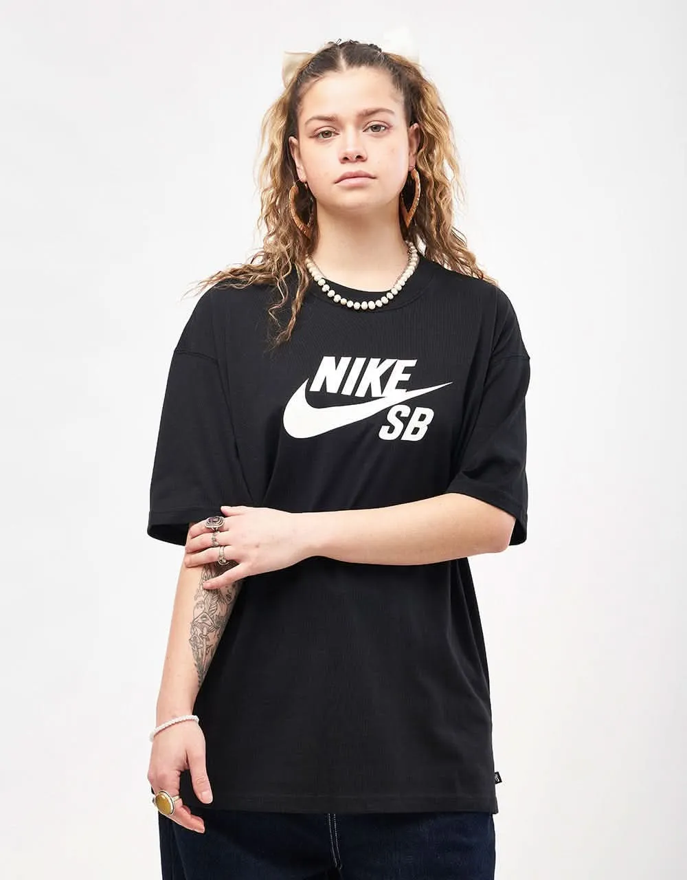 Nike SB Central Logo T-Shirt - Black/White