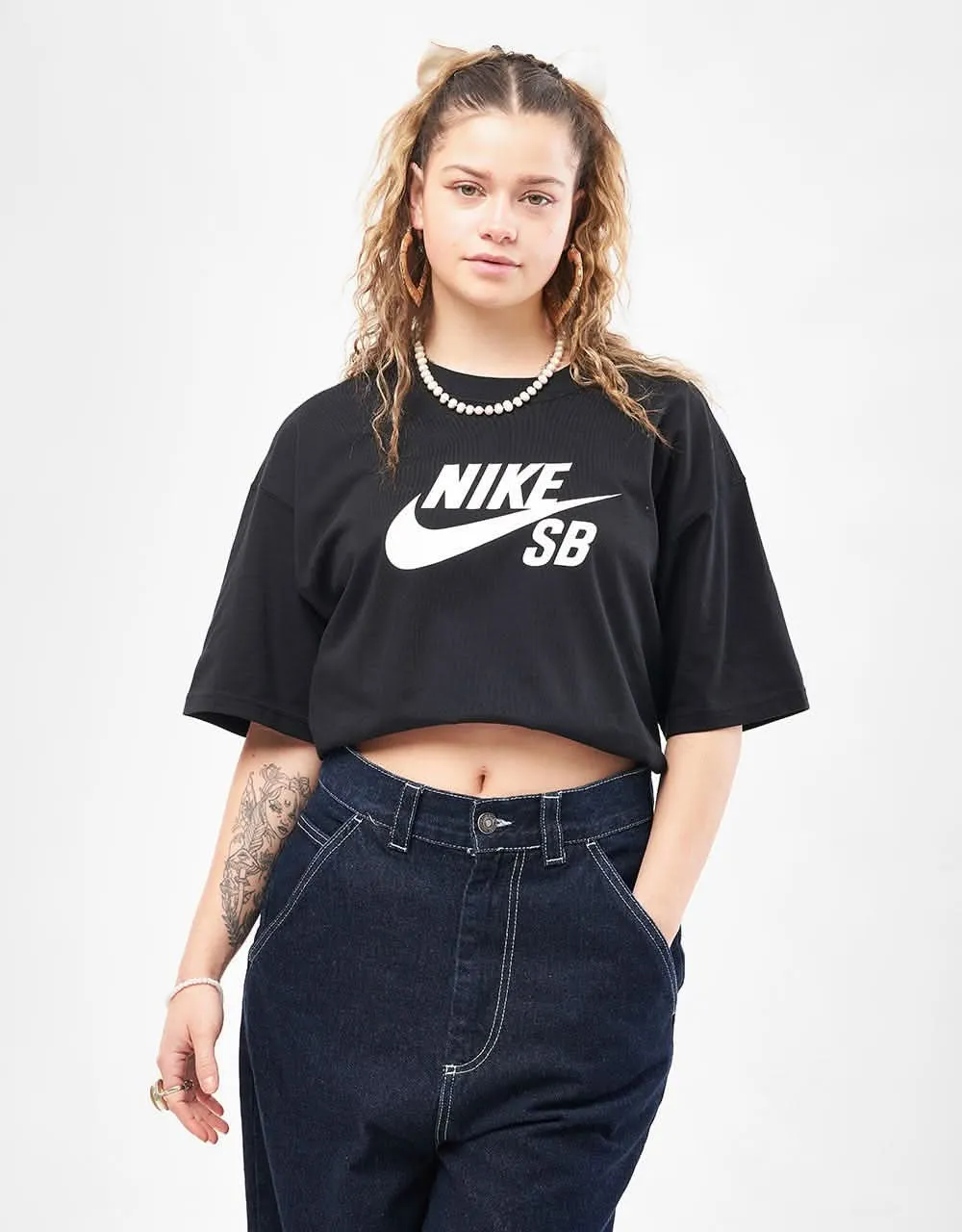 Nike SB Central Logo T-Shirt - Black/White
