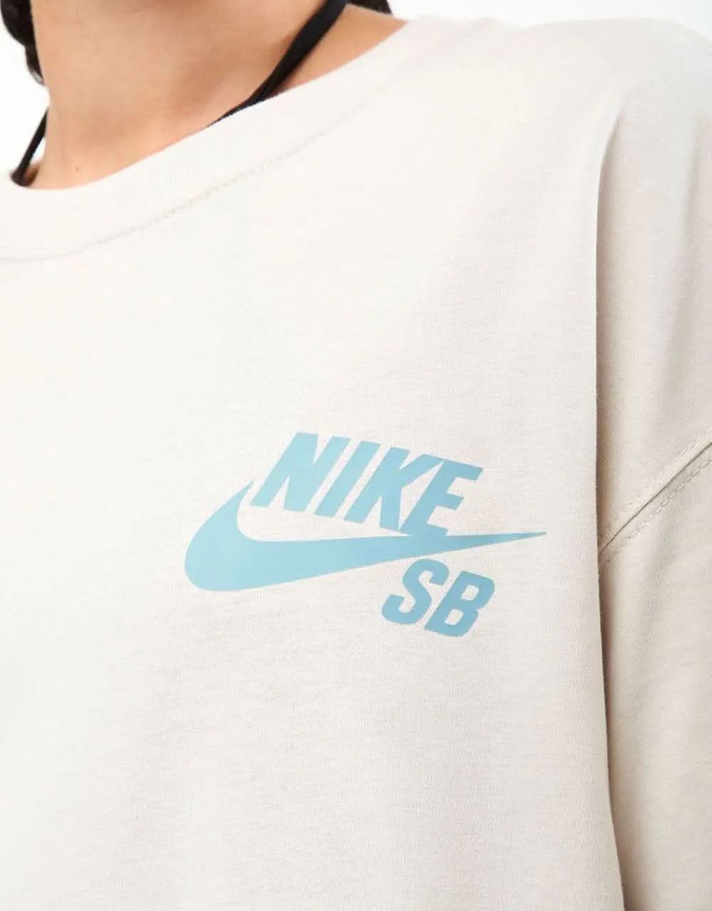 Nike SB Logo T-Shirt - Light Orewood Brown/White