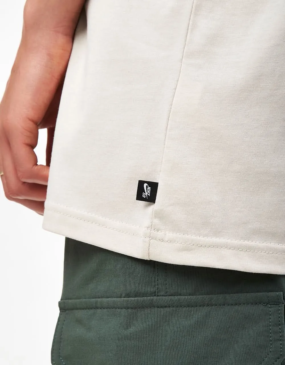 Nike SB Logo T-Shirt - Light Orewood Brown/White