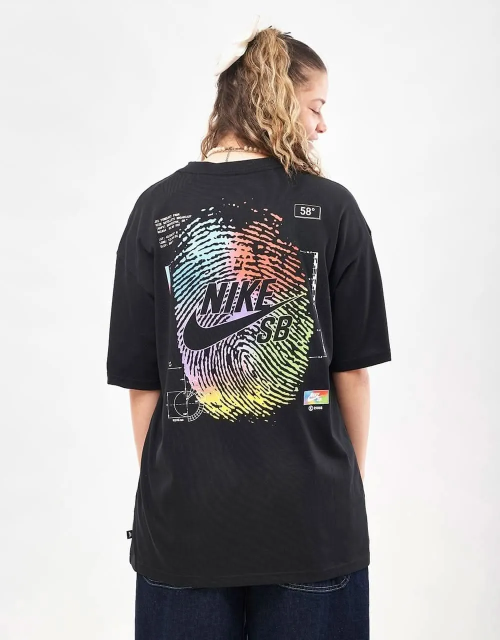 Nike SB Thumbprint T-Shirt - Black