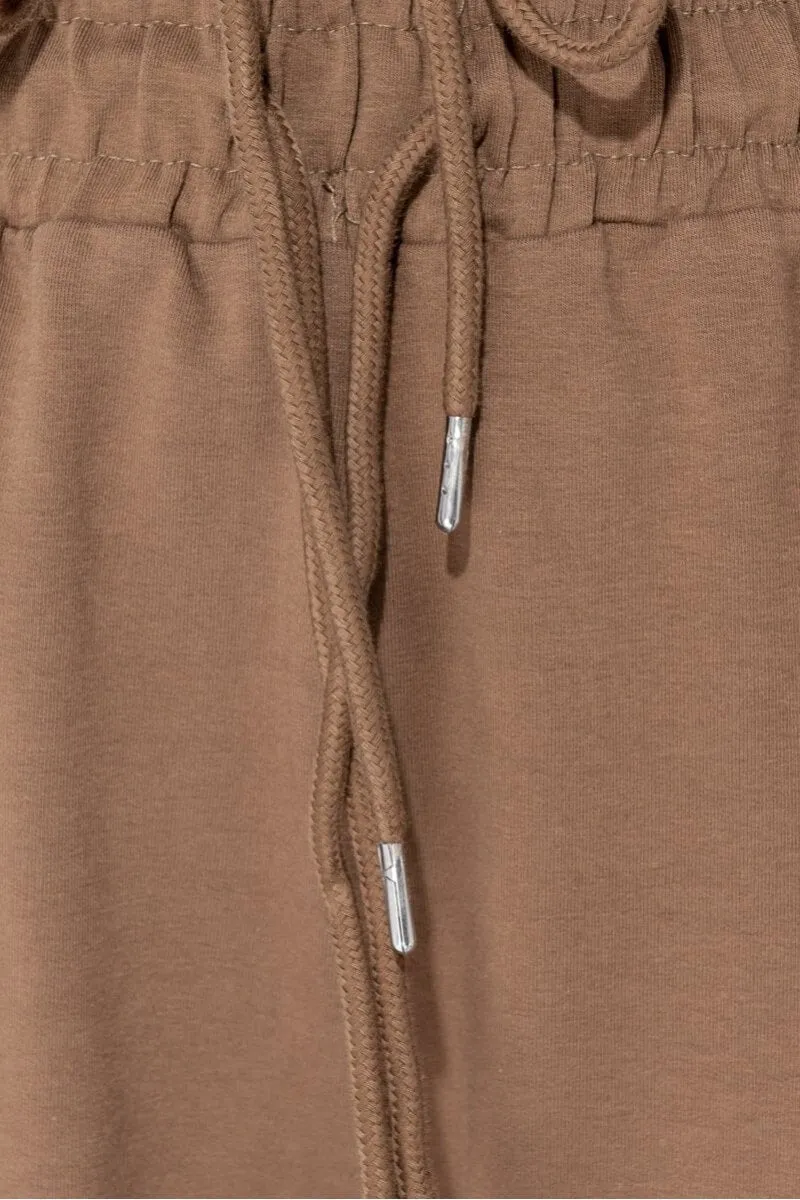 Olive Cropped Hoodie & Jogger Lounge Set