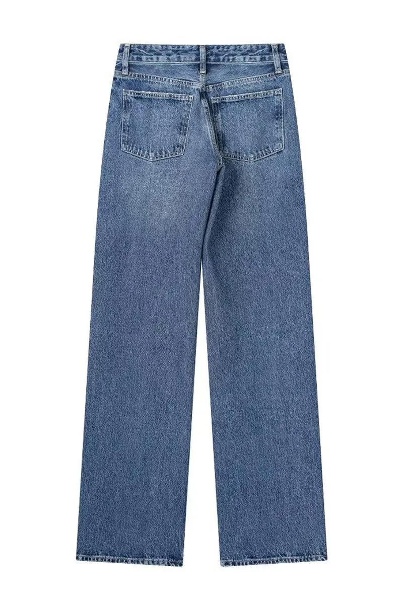 PK0659 Retro Denim Long Jeans