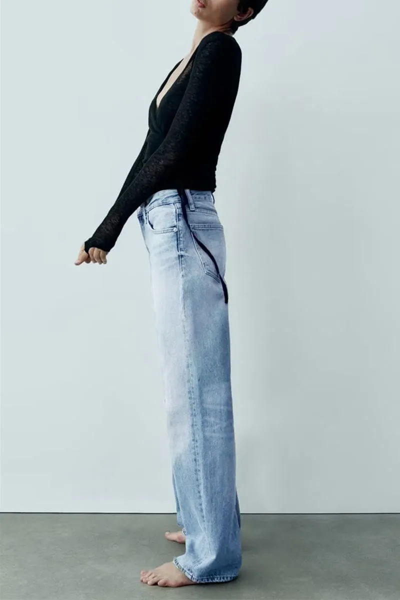 PK0659 Retro Denim Long Jeans