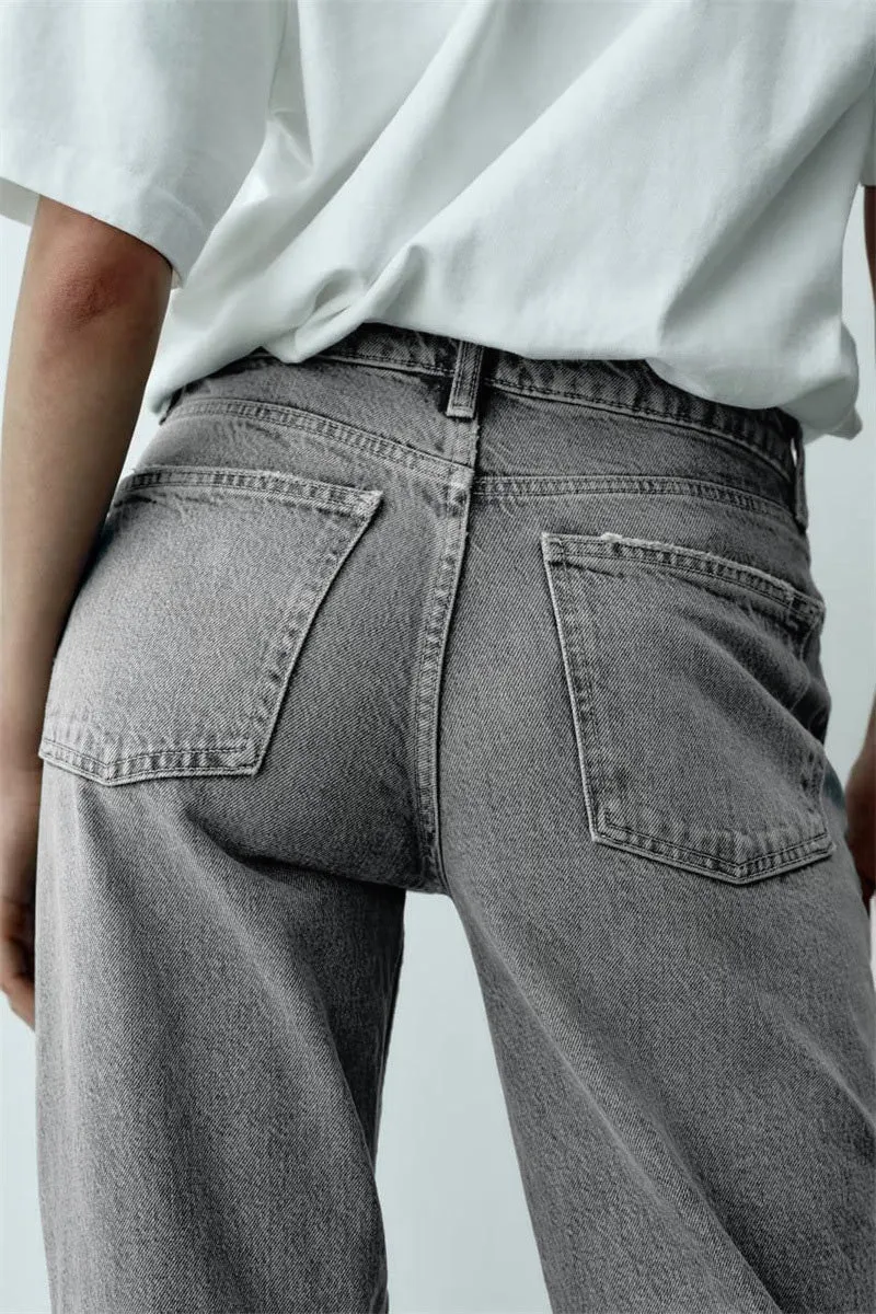 PK0659 Retro Denim Long Jeans