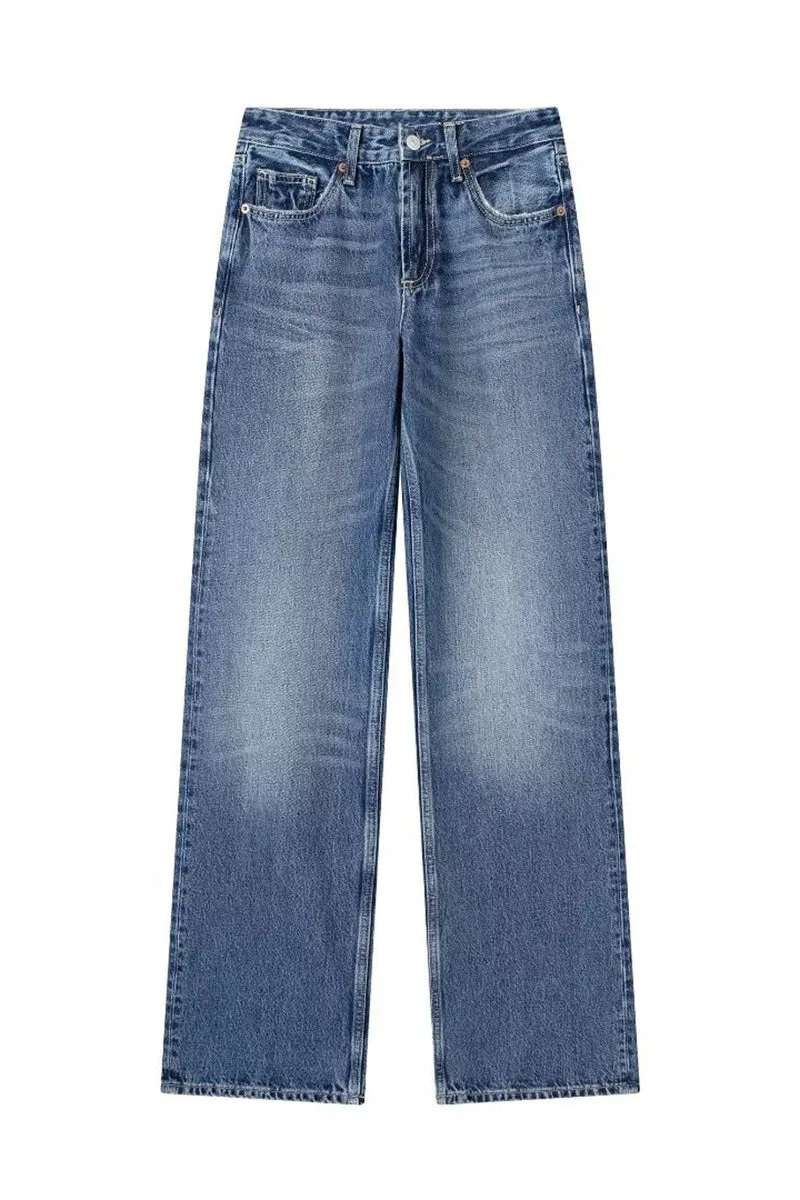 PK0659 Retro Denim Long Jeans