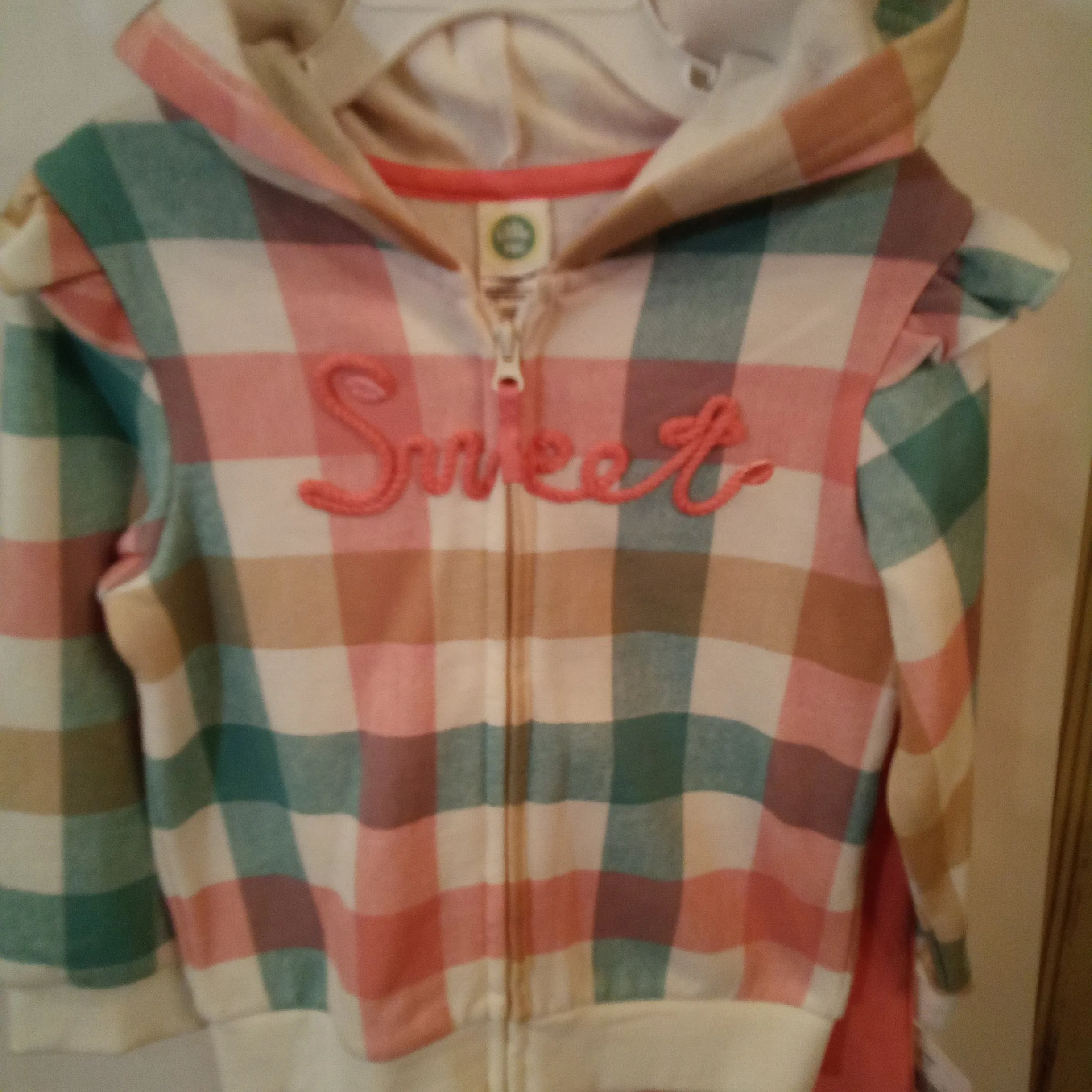 Plaid "Sweet" Hooded Jogger Set | Little Me