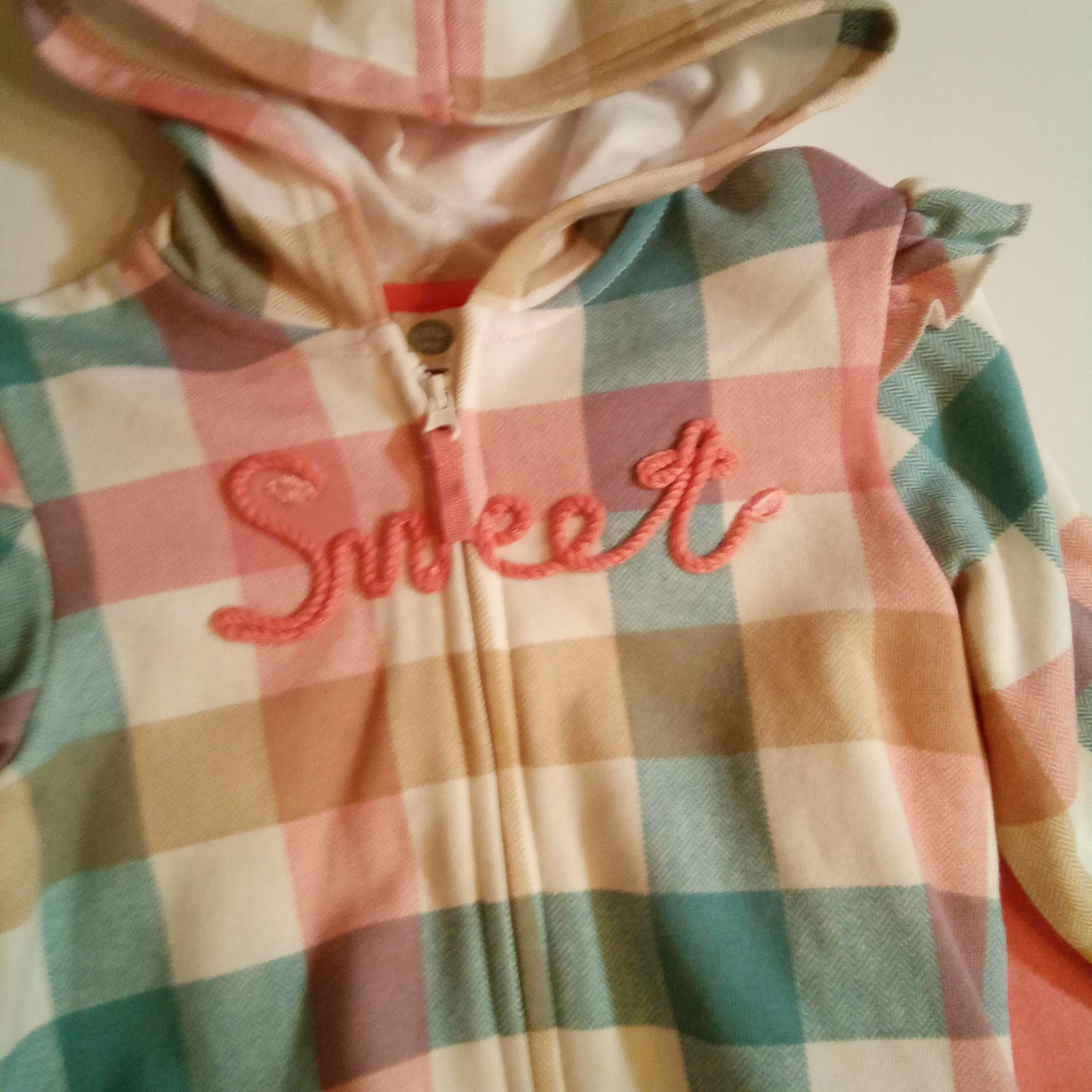 Plaid "Sweet" Hooded Jogger Set | Little Me