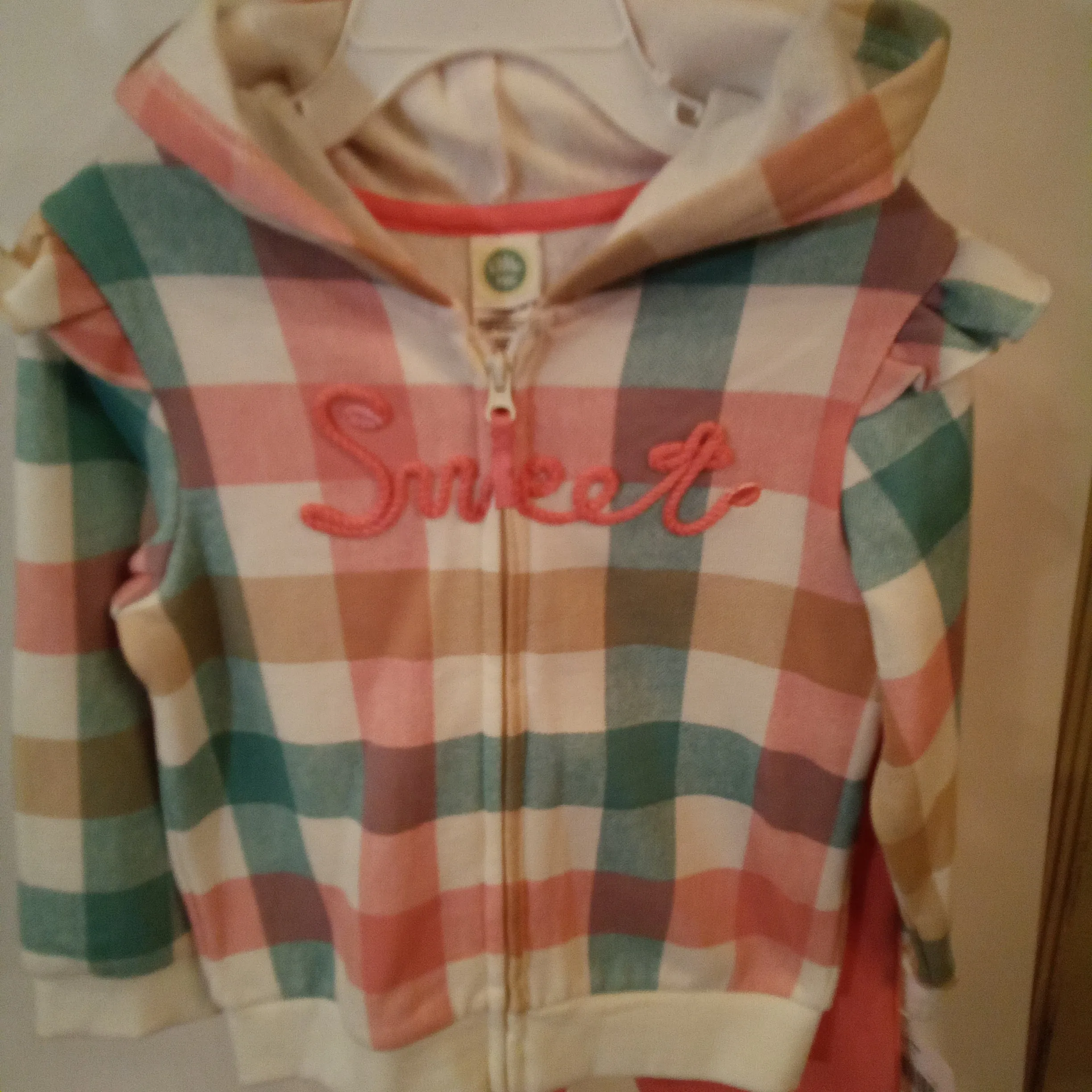 Plaid "Sweet" Hooded Jogger Set | Little Me