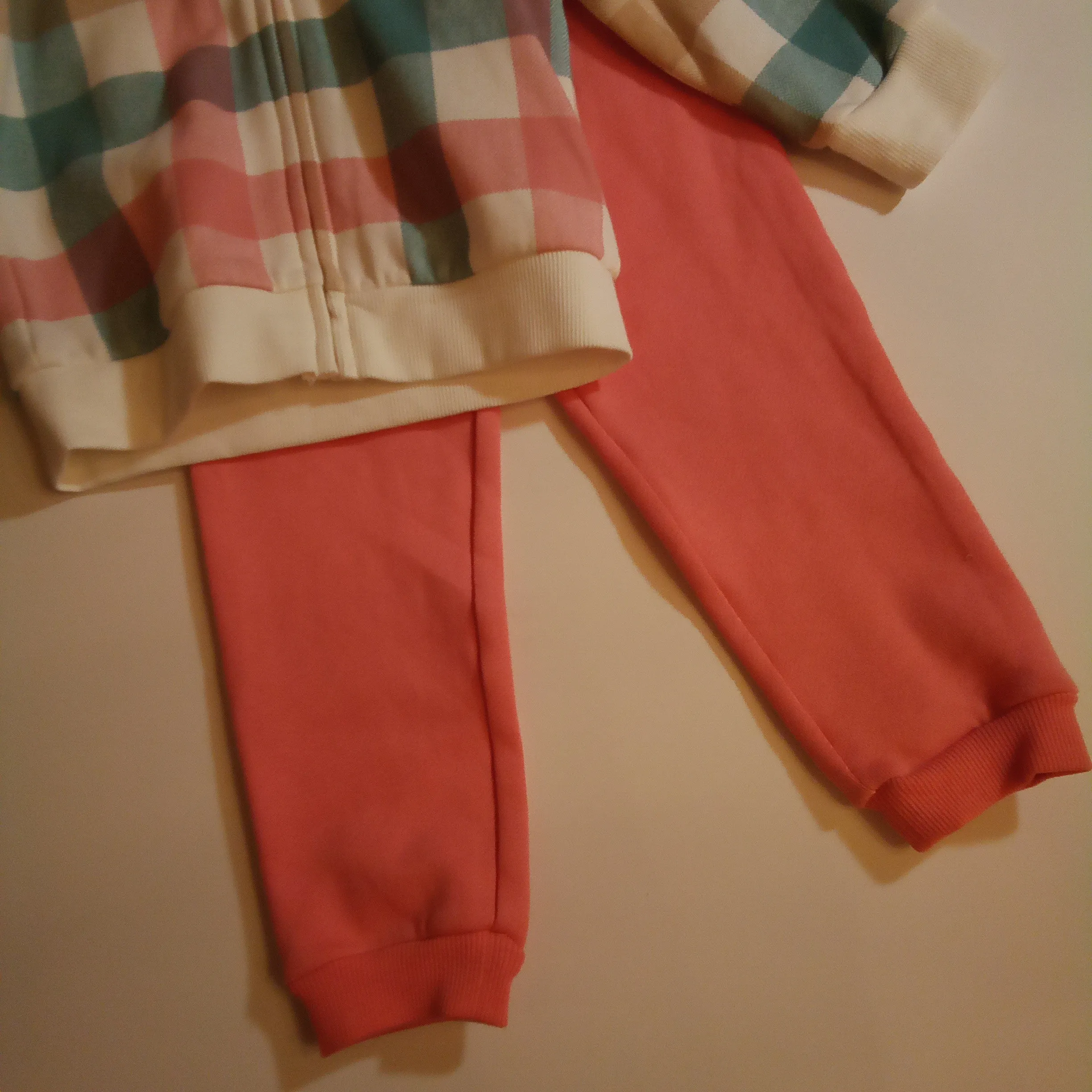 Plaid "Sweet" Hooded Jogger Set | Little Me