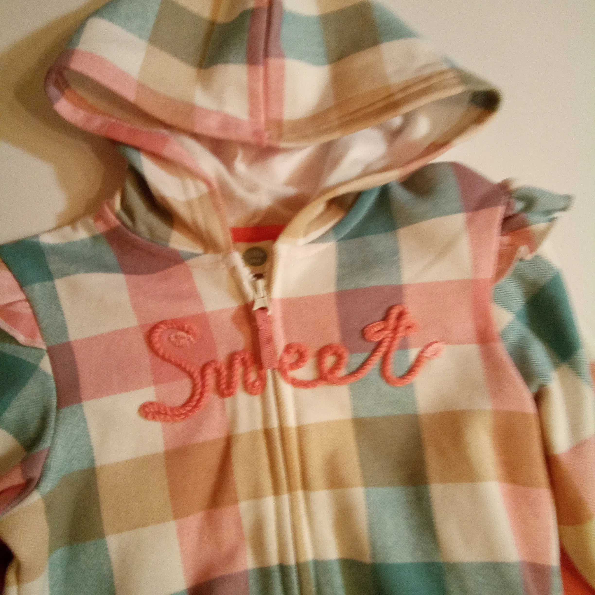 Plaid "Sweet" Hooded Jogger Set | Little Me