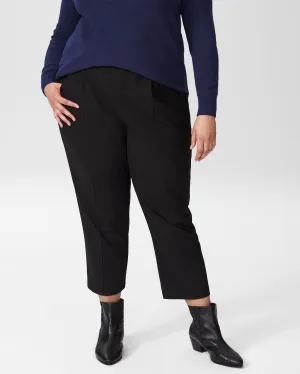 Silvia Slim Cut Cropped Trousers 25 inch - Black