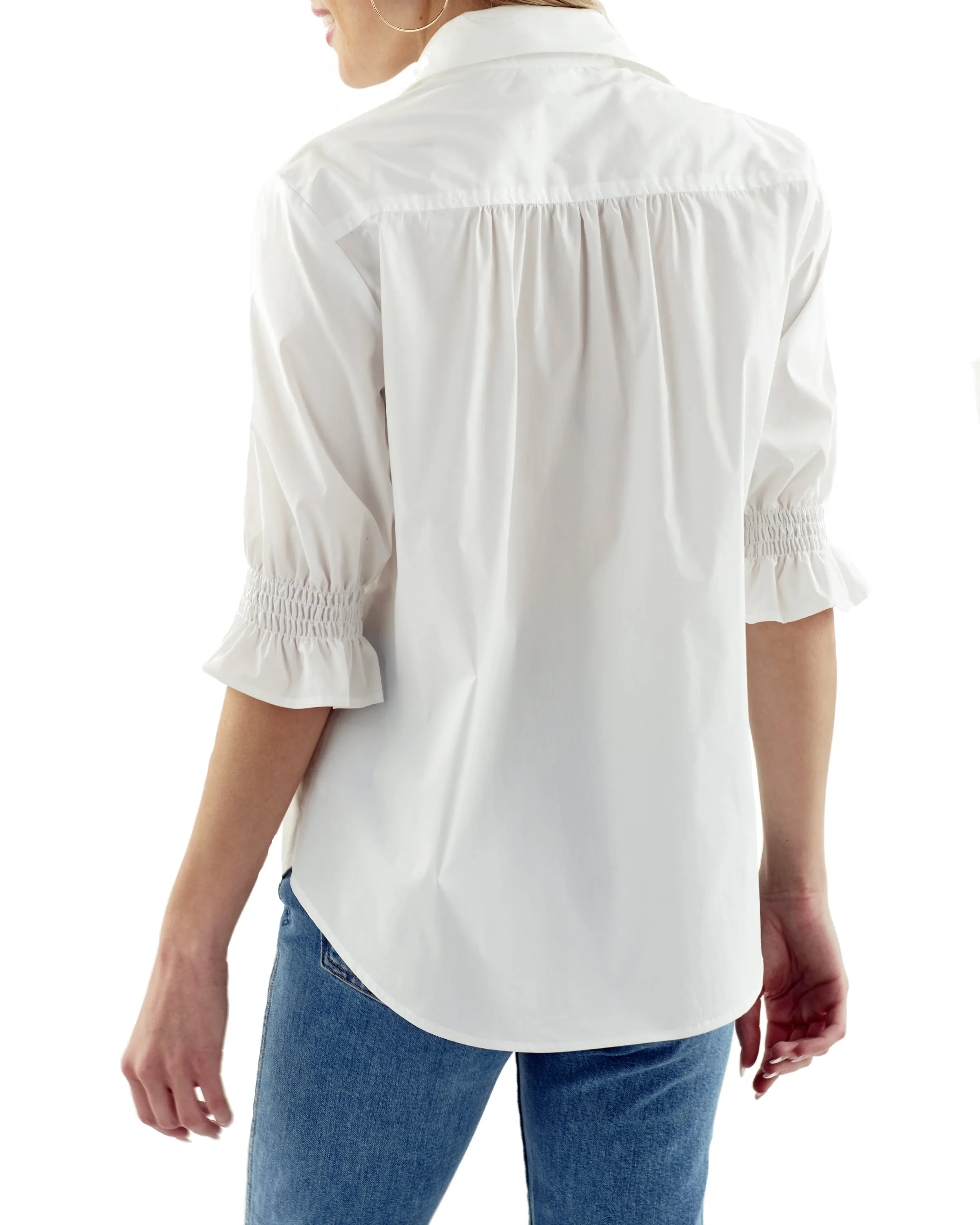 Sirena Black Silky Poplin Shirt