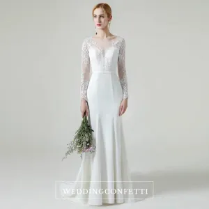 The Gabrielle Wedding Bridal Long Sleeves Lace Gown