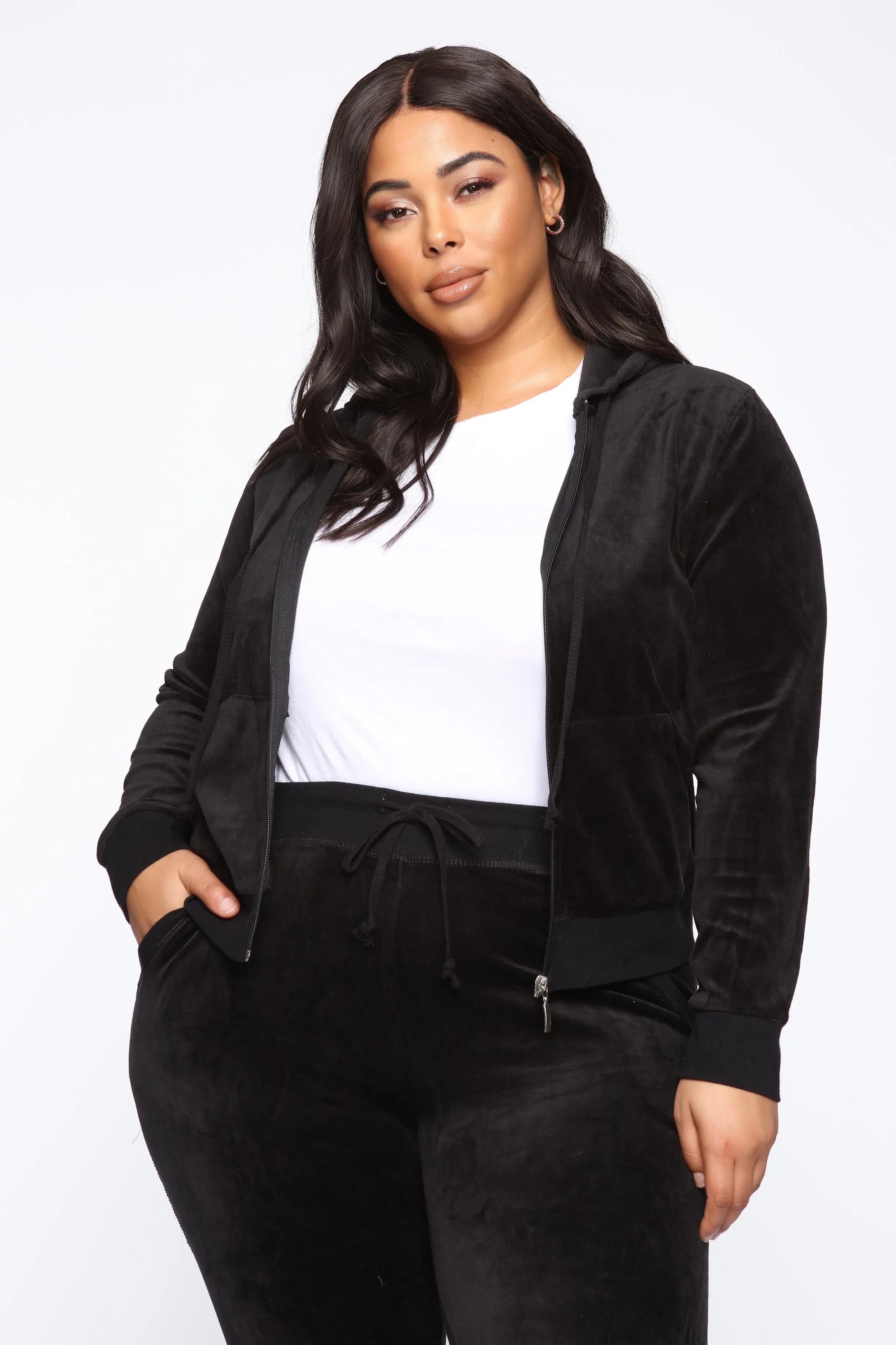 The Original Trendsetter Velour Set - Black