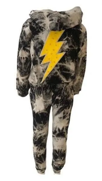 Thunder Bolt Tie Dye Jogger Set