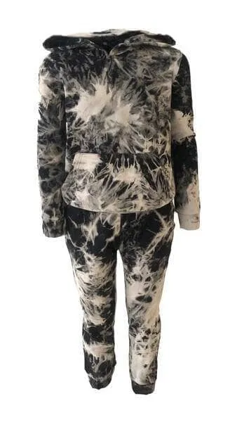 Thunder Bolt Tie Dye Jogger Set