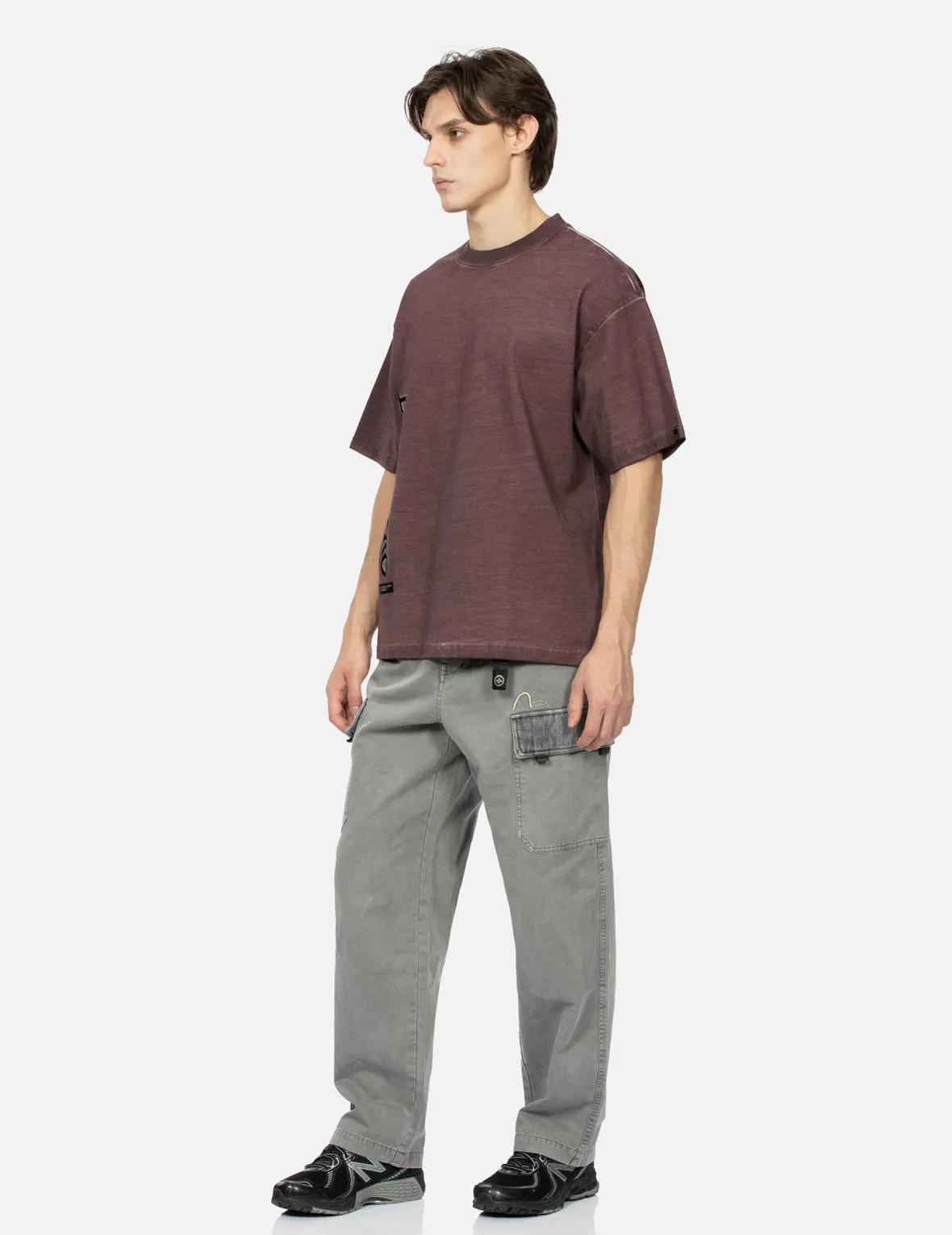 Tie-Dye Washed E_x001F_ffect Loose Fit T-shirt