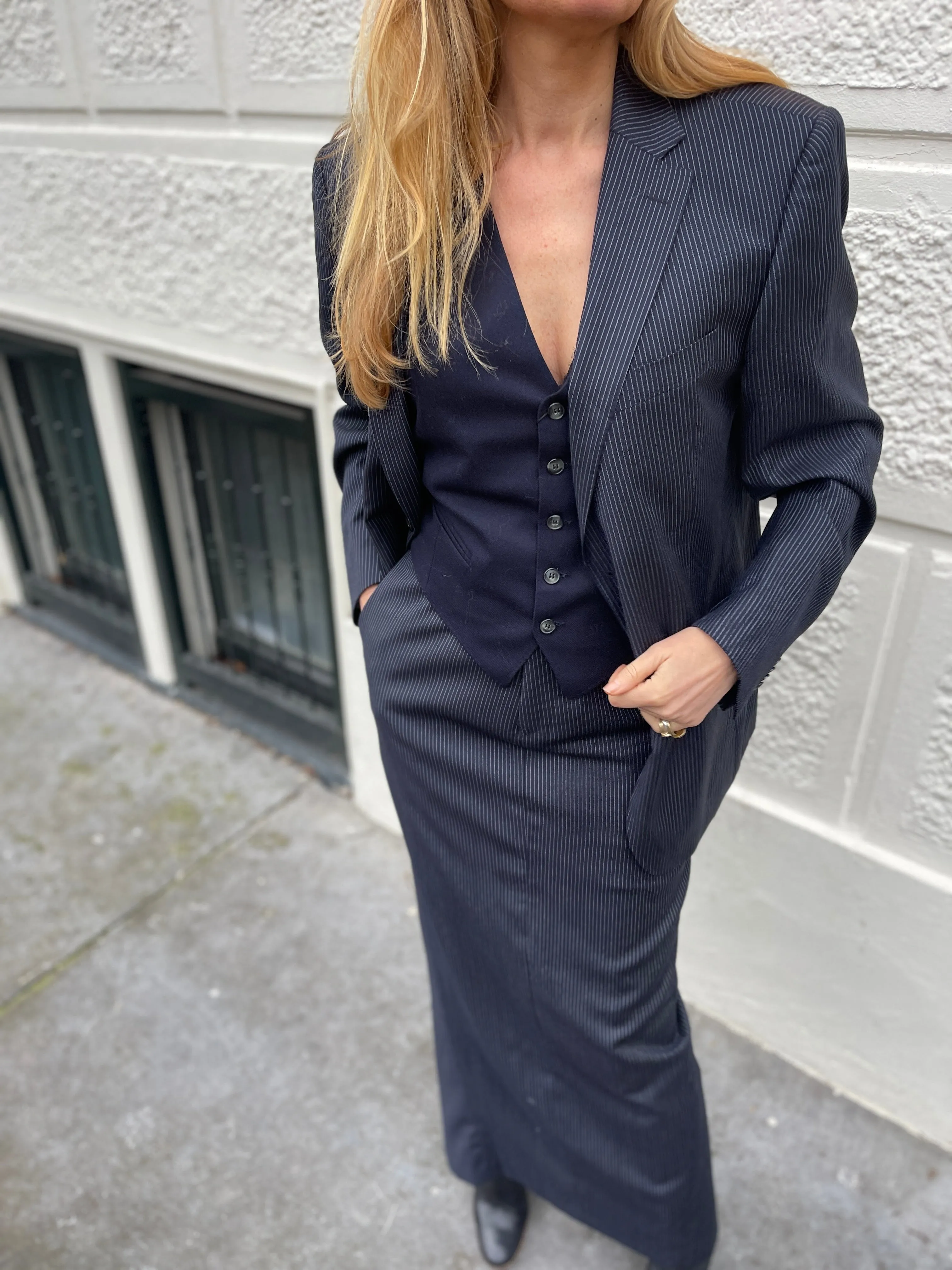 Tommy Hilfiger striped blazer.