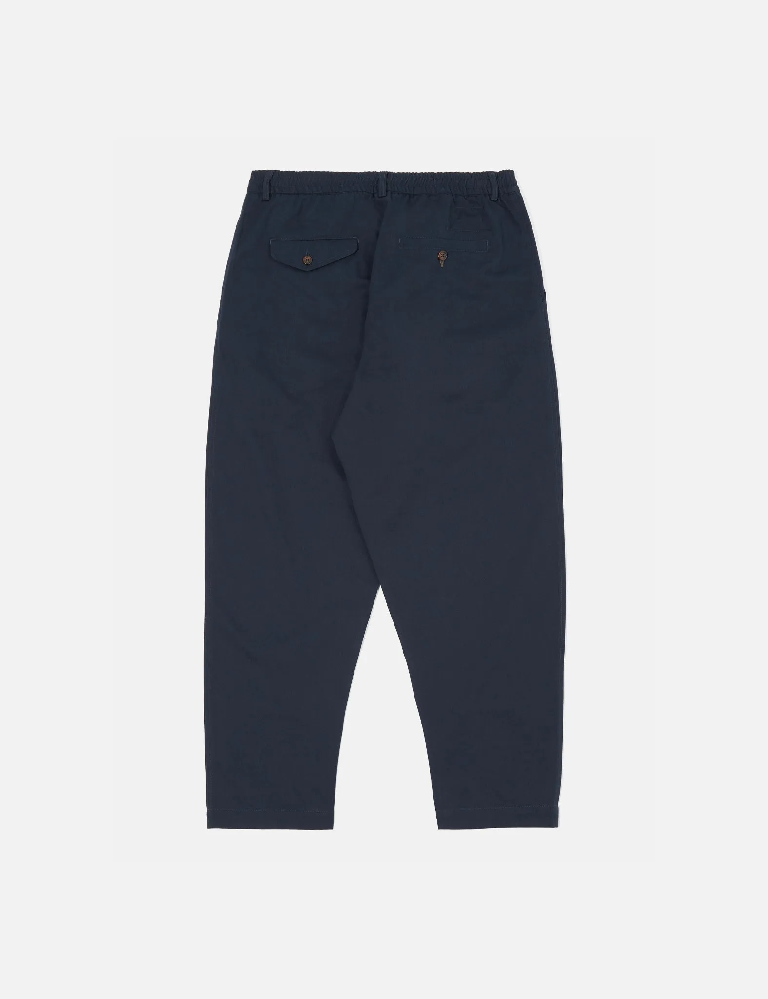 Universal Works Pleated Track Pant (Twill) - Navy Blue