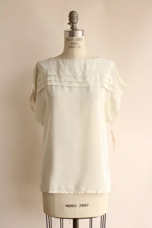 Vintage 1980s NWT Kaki Roberts Winter White Blouse