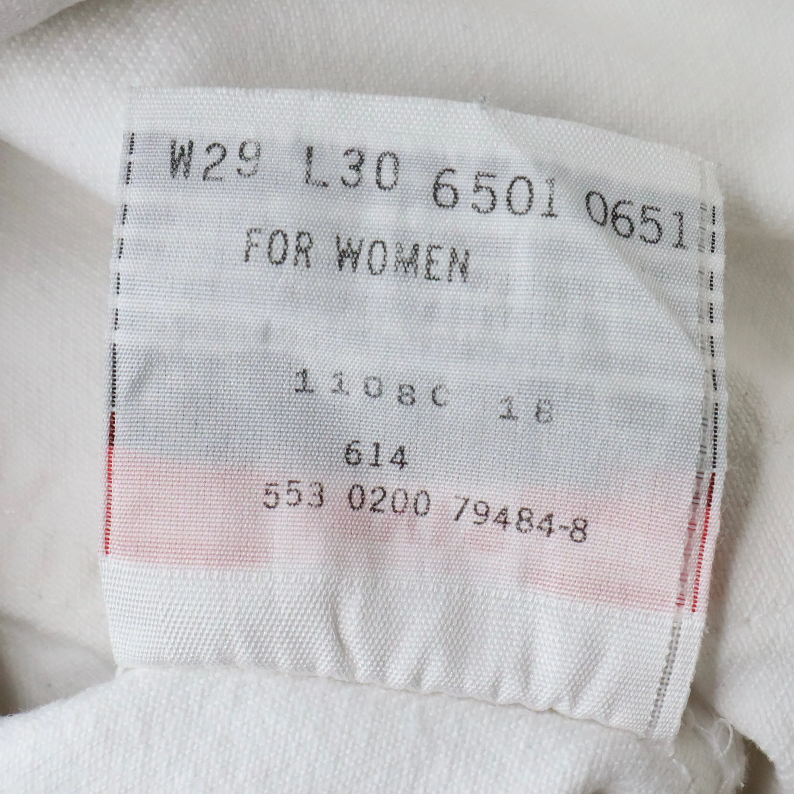 White 501 Levi's Jeans (S-M)
