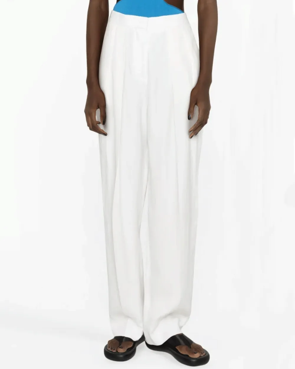 White Pleated Pant