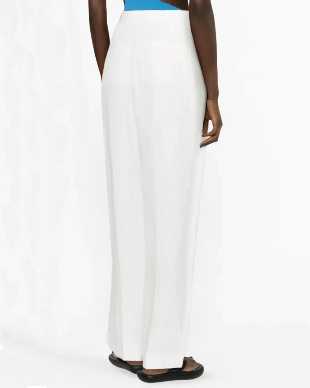 White Pleated Pant